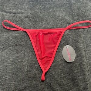 {BNWT} Avidlove Women's  Sheer Red Bikini G-String Panty.